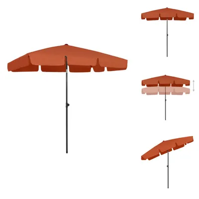 Produktbild von vidaXL Strandschirm Terracotta-Rot 200x125 cm - Sonnenschirme & Sonnenschutze
