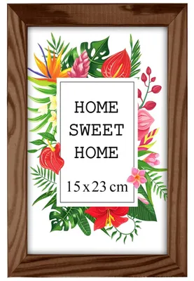 Obrázek produktu pro Rám na fotografie MG Design Braun, rozměry 15 x 23 cm – vyroben z pravého dřeva s akrylovým sklem, vhodný k zavěšení i k postavení, určený pro fotografie, plakáty a puzzle