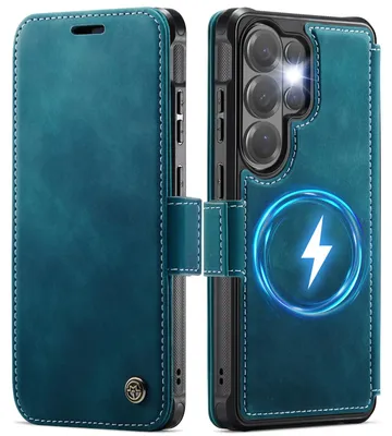 Produktbild von Samsung Galaxy S25 Ultra Hülle - CaseMe 053 Slim Book Case - MagSafe Compatible - Blau