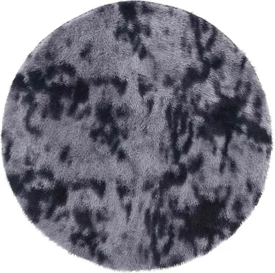 Image de vidaXL Tapis Shaggy à poils longs NAVARRA gris foncé 240x240 cm Polyester
