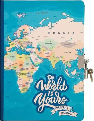 Immagine prodotto di I-TOTAL ® Agenda chiavi a lucchetto 80 pagine mappe blu