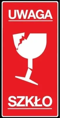 Produktbild von Etiketten Warnaufkleber ACHTUNG GLAS 100 Stück