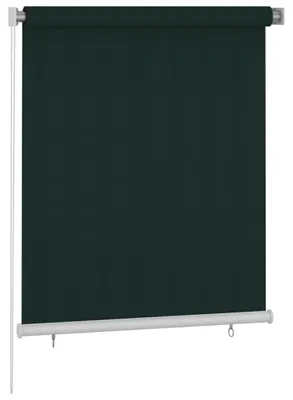 Obrázok produktu pre vidaXL vonkajšia rolovaná clona, 125 (Š) x 140 (V) cm, tmavozelená, HDPE