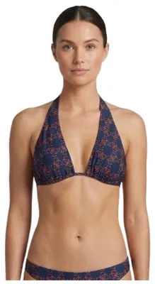 Immagine prodotto di Top da bikini Guess, colore blu scuro, con logo, taglia S