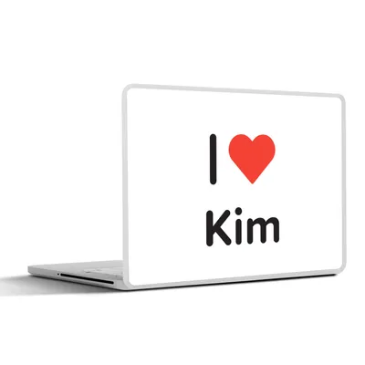 Produktbild von MuchoWow® Laptop Aufkleber Sticker Cover Ich liebe - Kim - Mädchen 30x21 cm - Sticker für Laptop - Selbstklebend