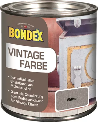 Produktbild von Bondex Vintage-Holzfarbe silber 375 ml