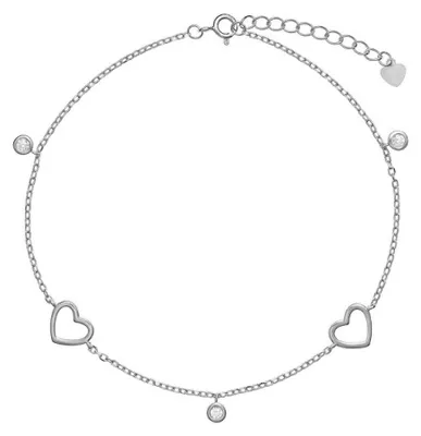 Image de Charmant bracelet en argent avec des cœurs AJNH0004