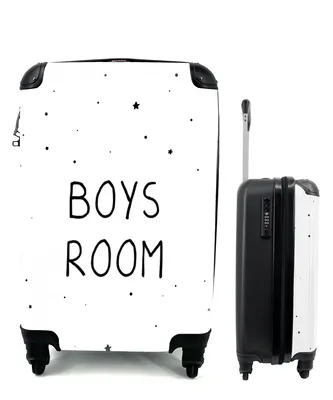 Produktbild von MuchoWow® Koffer Handgepäck Trolley Rollkoffer Kleine Reisekoffer mit 4 Rollen - Zitate - Jungenzimmer - Sprichwörter - Jungen - Kind - Cabin Size < 55x40x23 cm & 55x40x20 cm - Kinderkoffer - Kabinenkoffer - Boardgepäck - Reise-Box - Reisekoffer - Reisegepäck - Koffer mit Bild - Trolley für Kinder