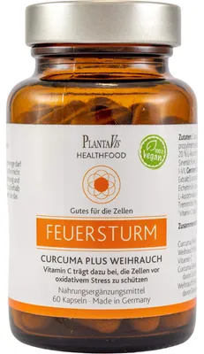 Immagine prodotto di PlantaVis Feuersturm Curcuma plus Incenso Capsule: un toccasana per le cellule, 60 capsule
