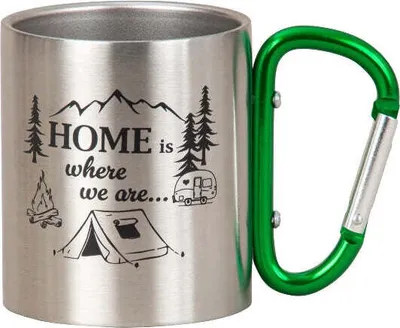 Produktbild von Outdoor Adventure Edelstahlbecher mit Karabinergriff