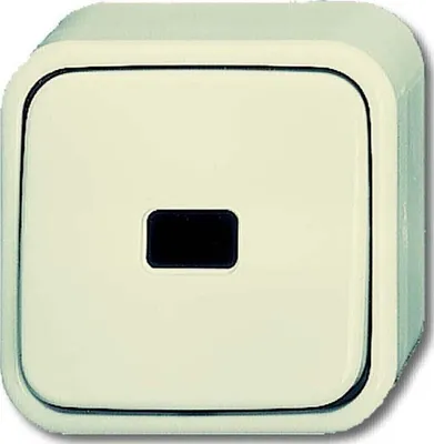 Image de Interrupteur à bouton-poussoir contact NO 1 pôle montage en saillie - Contact à bouton-poussoir à un pôle (NO) blanc...