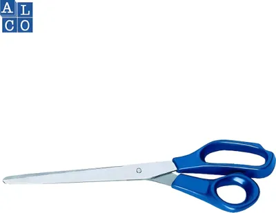 Image de Ciseaux de qualité, 10'' = 25,5 cm, poignées en plastique ABS bleu, acier inoxydable, lot de 12 pièces