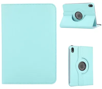 Immagine prodotto di Per Apple iPad Mini 2024 8,3" / Mini 6 2021 Custodia in Pelle finta con rotazione a 360° H Blu
