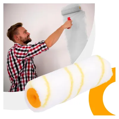 Produktbild von 5x Farbroller 18 cm Ersatzwalze Malerrolle für Latexfarben und Wandfarbe
