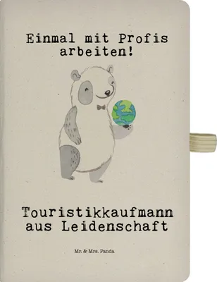 Produktbild von Mr. & Mrs. Panda notizbuch Touristikkaufmann Leidenschaft - Transparent - Geschenk, Tagebuch, Adressbuch, Journal, Kladde, Hardcover A4