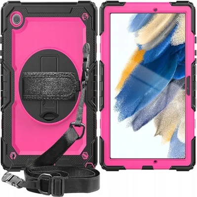 Immagine prodotto di Custodia per Samsung Galaxy Tab A 8.4" blindata con cinturino Rosa e nero