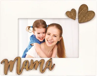 Produktbild von ZEP Mama ES Fotorahmen 10x15 cm weiß zum Hinstellen und Hinhängen