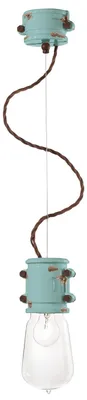 Image de Ferroluce Urban Lampe à suspendre Ø 12cm Bleu Rond