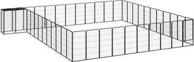 Obrázek produktu pro 46panelová ohrádka pro psy černá 50 x 100 cm práškovaná ocel