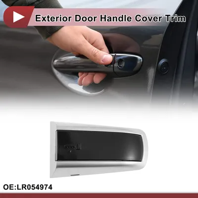 Image de 1 Pièce Coque De Poignée De Porte Extérieure Pour Land Rover Discovery Sport L550 2018 Coque De Poignée De Porte No.Lr054974 Noir, Ton Argent Abs