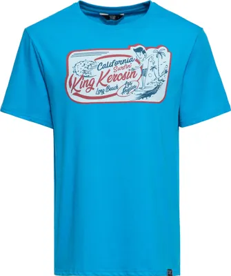 Produktbild von KING KEROSIN Classic T-Shirt Mit Vintage Frontprint California Surfin Blau M