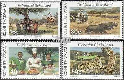 Produktbild von Briefmarken Bophuthatswana 1988 Mi 202-205 (kompl.Ausg.) postfrisch Nationalparks