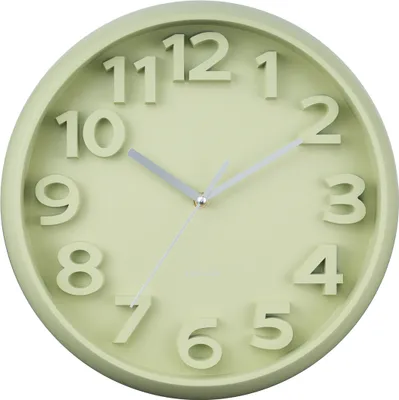 Produktbild von Karlsson - Wanduhr Elevated Classic Numbers - Teegrün - Ø33,5cm