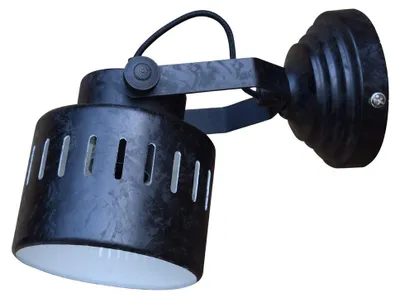 Zdjęcie produktu dla Kinkiet w stylu vintage, średnica 11,5 cm, matowa czerń