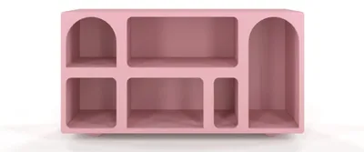 Produktbild von Holzkommode mit Bogenornamenten, Visby OLIMPIA LONG / rosa