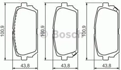 Produktbild von Bosch Bremsbelagsatz, Scheibenbremse Hinterachse 0 986 494 400