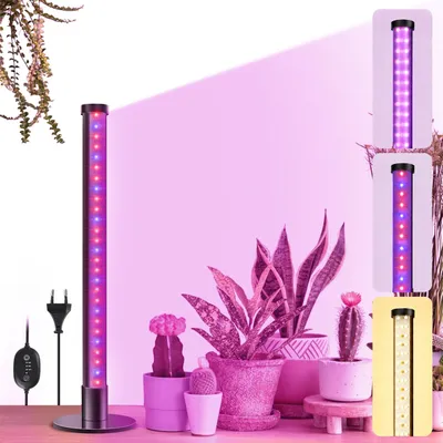 Obrázok produktu pre Rastová lampa s plným spektrom, 42 cm, LED, pre vnútorné rastliny, kvety, podporuje rast, rastová lampa