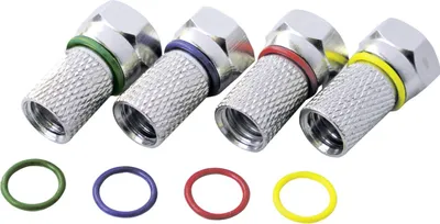 Produktbild von Schwaiger FSTFR7004 531, F-Typ, Silber, Sichtverpackung, 4 Stück(e)