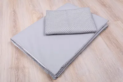 Produktbild von Amilian Babybettwäsche Set 7-teilig – Bettwäsche 100x135 cm, Kissen 40x60, Himmel, Nestchen – für Babybett/Gitterbett – Komplettset für Neugeborene