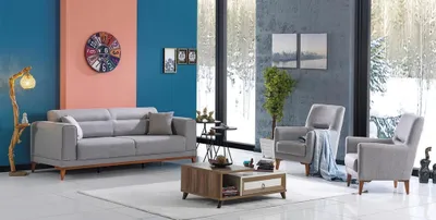 Produktbild von Polstermöbel Sitzgruppe Wohnlandschaft Lounge Sofa Couch Sofagarnitur 3+1+1