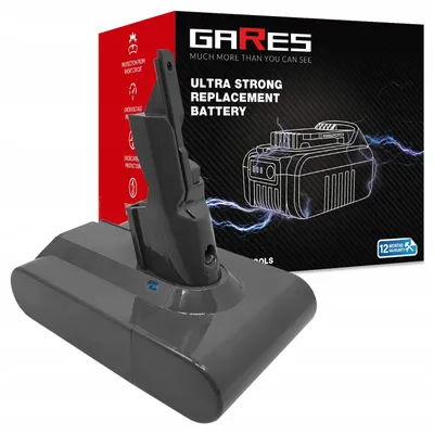 Obrázek produktu pro Gares Náhradní baterie pro Dyson V7 SV11 968670-06 225403 | 21,6V 2,5 Ah Li-Ion | Vysokovýkonná baterie pro robotický vysavač | Kompatibilní s Dyson V7 SV11 968670-06 225403 | Prémiová kvalita