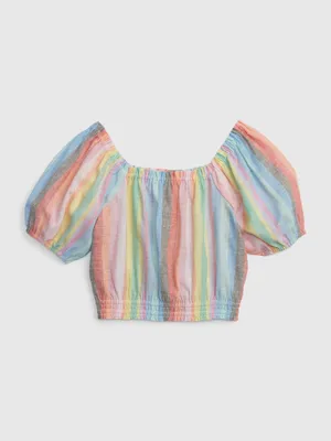 Produktbild von GAP Gestreiftes Leinenoberteil für Kinder XL
