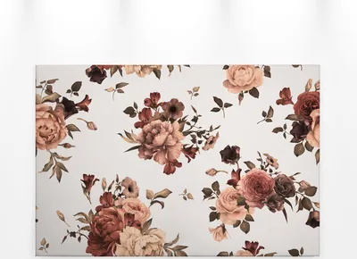 Produktbild von Leinwandbild Blume Beige Weiß 90x60 DD120261 Wandbild Leinwand Floral Natur