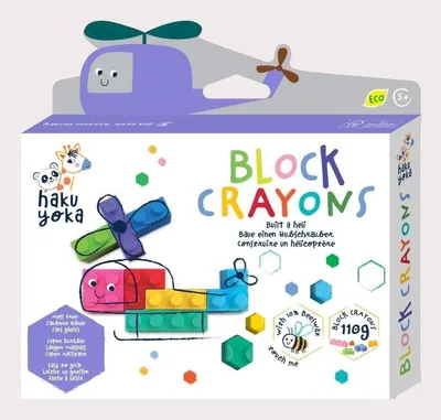 Image de HAKUYOKA - Crayons de cire en blocs Hélicoptère