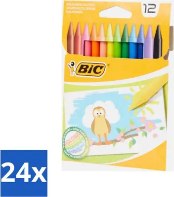 Produktbild von BIC Buntstifte – Verschiedene Farben – 12 Buntstifte - Vorteilspack - 24 Stücke