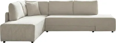 Produktbild von KAWOLA Schlafsofa SADIRA Ecksofa Cord cremeweiß Recamiere links