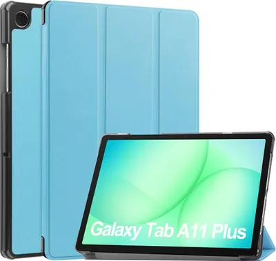 Produktbild von Samsung Galaxy Tab A11 Plus Hülle - Coverup Tri-Fold Ständer Klapphülle mit Schlaf/Wach-Funktion - Hellblau