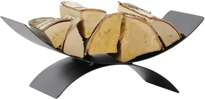 Produktbild von MAGNUS Brennholzregal Holzkorb K14 Schwarz Kaminholztasche Kaminkorb