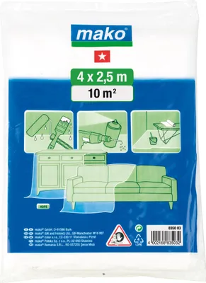 Produktbild von Standard Malerplane Malerfolie Abdeckfolie Allzweckplane 4x2,5 m