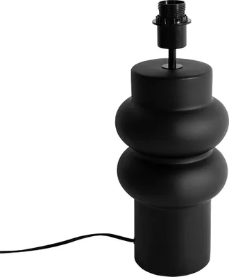 Produktbild von QAZQA - Design Design-Tischlampe aus schwarzer Keramik 17 cm ohne Schirm - Alisia I Wohnzimmer I Schlafzimmer I Nachttischleuchte - Rund - LED geeignet E27