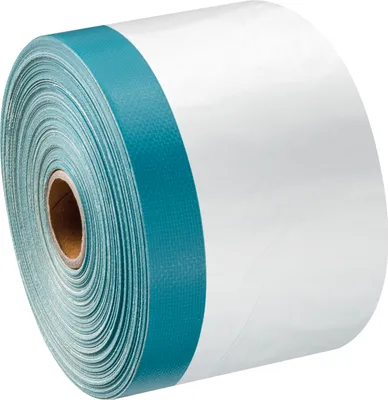 Produktbild von Abdeckfolie 55cm x 20m (550mm), UV-stabil, mit Gewebeklebeband–Außen Abklebeband, Folienklebeband, Gewebe, Masker, Klebeband, Abdeckband, Malerfolie