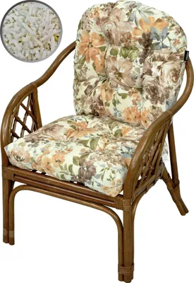 Immagine prodotto di AMPO Cuscino imbottito per sedia in rattan, sedia Bahamas, cuscino per sedia da giardino, sedia in vimini