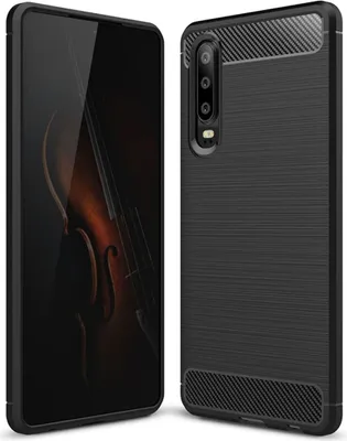 Produktbild von Huawei P30 TPU Case Carbon Fiber Optik Brushed Schutz Hülle Schwarz