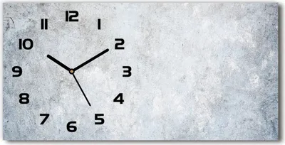 Produktbild von Wanduhr aus Glas – 60x30 cm - Glasbild - Glasuhr - Gehärtetes Glas - schwarze-zeiger - Konkreter Hintergrund
