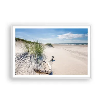 Produktbild von Gerahmtes Poster - Weißer Rahmen - Mrzezyno Strand Meer - 91,5x61 cm - Wand Bild - Wanddeko - Wandbilder - Kunstposter - Wandposter - Bilderrahmen - Bilder - Kunstdruck - Wandbild - P2WAA91x61-4281