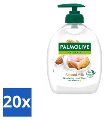 Produktbild von 20 x Palmolive Flüssigseife Amandelmilch und Aloe Vera - 300 ml - Vorteilspackung - 20 Stücke